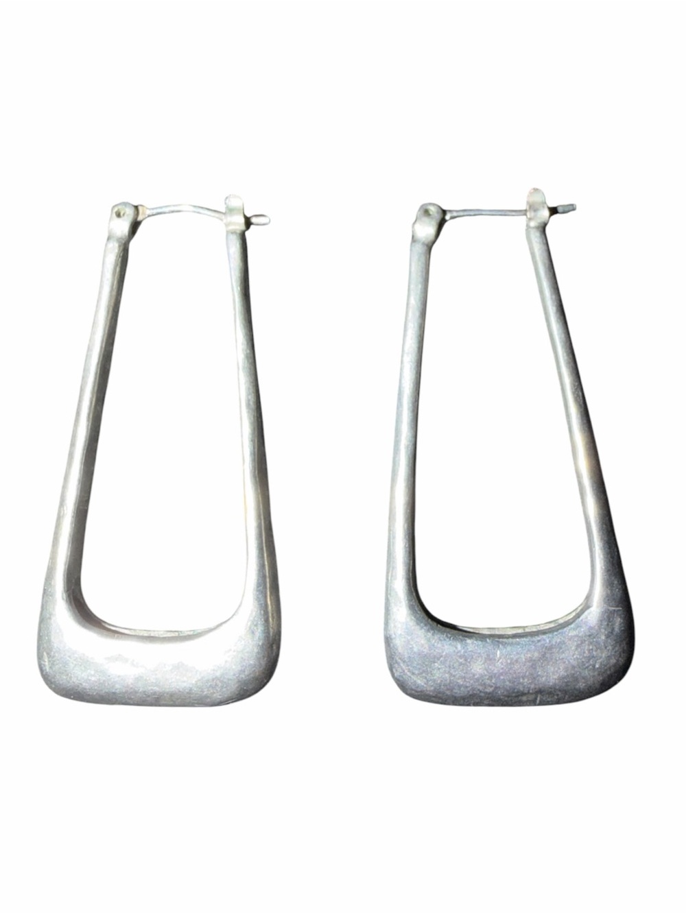 Sterling Silver Modern Geometric Hoop Earrings